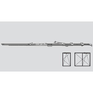 Křídlové nůžky ROTO NT Označení kování: Křídlové nůžky 250/490, FFB 411-600 mm