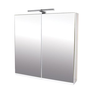 BPS-koupelny Zrcadlová skříňka závěsná Atica 80 ZS LED-CR s osvětlením Any LED 30 CR, chrom