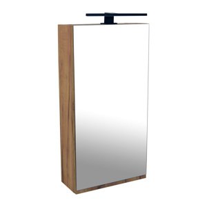 BPS-koupelny Zrcadlová skříňka závěsná Atica GO 40 ZS LED-B s osvětlením Any LED 30 B, černá
