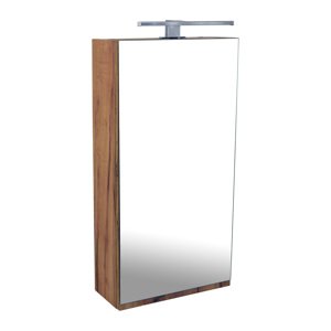 BPS-koupelny Zrcadlová skříňka závěsná Atica GO 40 ZS LED-CR s osvětlením Any LED 30 CR, chrom