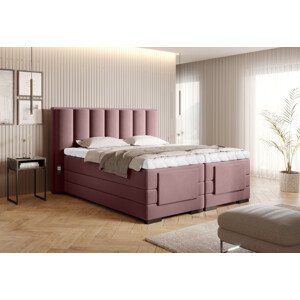 Eltap Čalouněná postel Veros Materiál a barva potahu: Velvetmat 24 - růžová, Rozměr: 140x200