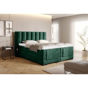 Eltap Čalouněná postel Veros Materiál a barva potahu: Nube 35 - tmavě zelená, Rozměr: 140x200