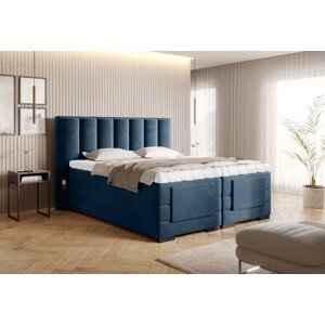 Eltap Čalouněná postel Veros Materiál a barva potahu: Lukso 40 - tmavě modrá, Rozměr: 140x200