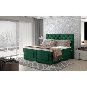 Eltap Čalouněná postel Clover Materiál a barva potahu: Kronos 19 - tmavě zelená, Rozměr: 140x200