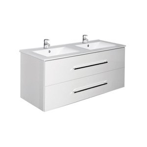 BPS-koupelny Koupelnová skříňka s keramickým dvojumyvadlem Emilio W 120