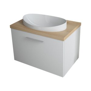 BPS-koupelny Koupelnová skříňka s umyvadlem z litého mramoru Frost 70