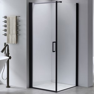BPS-koupelny Čtvercový sprchový kout HYD-SK44 90x90 černá/transparent