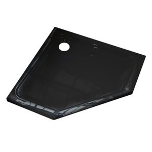 BPS-koupelny Pětiúhelníková akrylátová sprchová vanička HYD-PSV-ST07A 80x80 černá