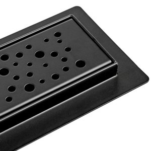 BPS-koupelny Sprchový odtokový žlab DL01 WAVE G5 HYD-2671 50 cm, černý