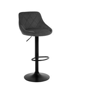 BPS-koupelny Velurová barová židle XENA HYD-3659, černá