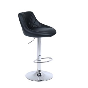 BPS-koupelny Barová židle XENA HYD-3662, černá ekokůže-chrom