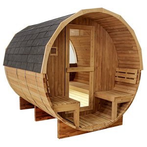 BPS-koupelny Finská zahradní sudová sauna panoramatická HYD-4020 210x240, 4-6 osob