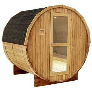 BPS-koupelny Finská zahradní sudová sauna panoramatická HYD-4022 210x180, 4-6 osob