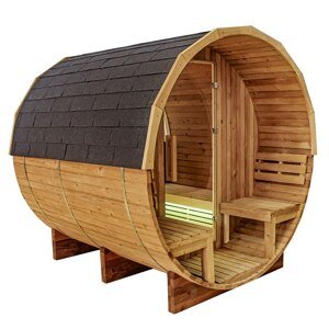 BPS-koupelny Finská zahradní sudová sauna HYD-4025 210x210, 4-6 osob