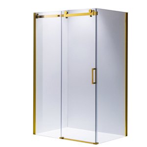 BPS-koupelny Obdélníkový sprchový kout HYD-OK15 110x90 zlatý/transparent