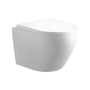 BPS-koupelny Závěsná WC mísa se SoftClose sedátkem HYD-4146, bílá
