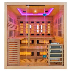 BPS-koupelny Kombinovaná sauna 2v1 HYD-4230 - Infrasauna + finská sauna 180x160, 4-5 osob