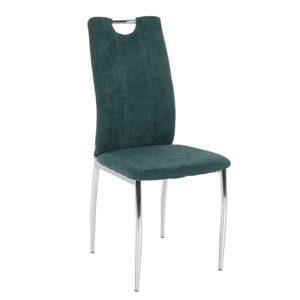Kondela Jídelní židle, azurová látka / chrom, OLIVA NEW