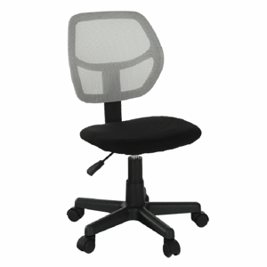 Kondela Otočná židle, šedá / černá, MESH