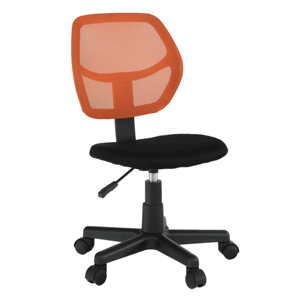 Kondela Otočná židle, oranžová / černá, MESH