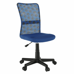 Kondela Otočná židle, modrá/vzor/černá, GOFY