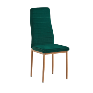 Kondela Židle, smaragdová, velvet látka / dub, COLETA NOVA