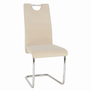 Kondela Jídelní židle, béžová Dulux Velvet látka, ABIRA NEW