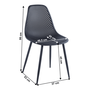 Kondela Jídelní židle, černá, TEGRA TYP 2