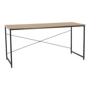 Kondela Psací stůl, dub / černá, 150x60 cm, MELLORA