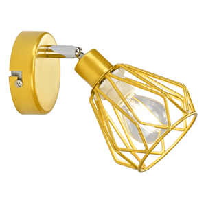 Kondela Nástěnná lampa, zlatá/kov, OKIRA TYP 2