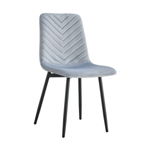 Kondela Židle, šedá Velvet látka/černá, RAMITA TYP 2