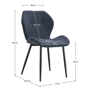 Kondela Jídelní židle, tmavě šedá/černá, MAKENA TYP 2