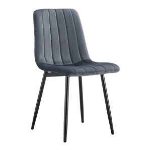 Kondela Židle, tmavě šedá Velvet látka/černá, RAMITA TYP 1