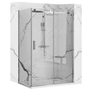 Sprchový kout REA NIXON 100/zástěna x 130/dveře cm, PRAVÝ, chrom