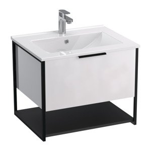 BPS-koupelny Koupelnová skříňka s keramickým umyvadlem Kubus W ZV 60