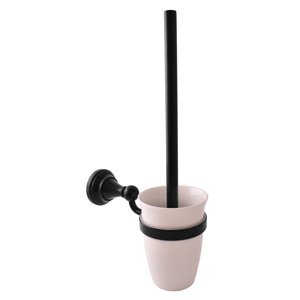 Slezák - RAV WC štětka, miska keramika, černá matná Koupelnový doplněk MORAVA RETRO MKA0500CMAT Barva: Černá mat, kód produktu: MKA0500CMAT