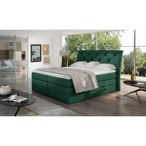 Eltap Čalouněná postel Mirabel s úložným prostorem Materiál a barva potahu: Kronos 19 - zelená, Rozměr: 140x200