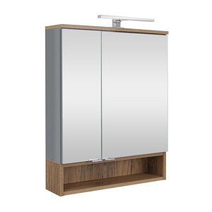BPS-koupelny Zrcadlová skříňka závěsná s LED osvětlením Neveda G 60 ZS