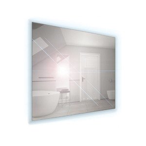 BPS-koupelny Zrcadlo závěsné s LED podsvětlením po obvodu Nikoletta LED 1 Typ: bez vypínače, kód produktu: Nikoletta LED 1/60, rozměry: 60x65 cm