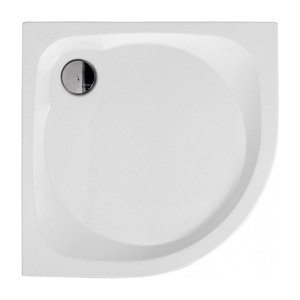 Polimat Čtvrtkruhová akrylátová sprchová vanička New Style 2 80x80 (90x90, 100x100) Barva: Bílá, Rozměry: 80x80 cm, R 55 cm, Varianta: New Style 2 80x80x5 - 00617
