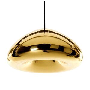 Toolight Skleněná lesklá závěsná stropní lampa APP323-1CP zlatá