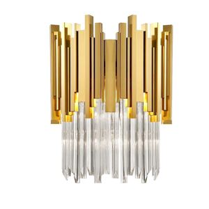 Toolight Křišťálové nástěnné svítidlo APP602-W Gold