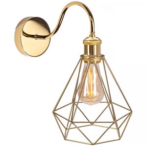 Toolight Lampa nástěnná nástěnná Loft zlatá 392229