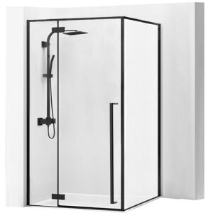 Sprchový kout REA FARGO 90/zástěna x 120/dveře cm, černý matný