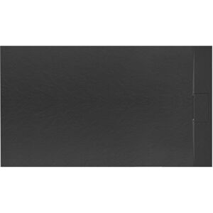 Obdélníková sprchová vanička z SMC kompozitu REA BAZALT 80x120 cm, černá