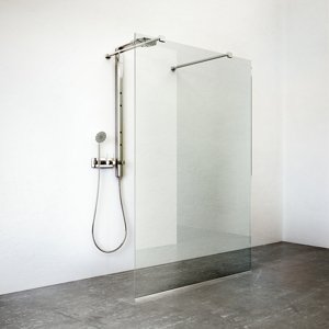 Roth Bezrámová sprchová zástěna WALK H Varianta: šířka: 120 cm, kód produktu: WALK H 1200 - 941-1200000-00-02, profily: brillant, výplň: transparent