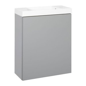 BPS-koupelny Koupelnová skříňka s keramickým umyvadlem Swing G 50/22, šedá