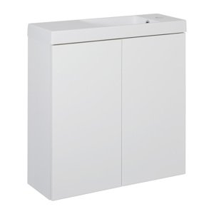 BPS-koupelny Koupelnová skříňka s keramickým umyvadlem Swing W 60/22, bílá