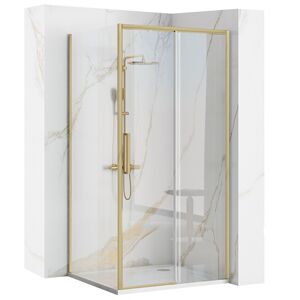 Sprchový kout REA RAPID SLIDE 110/dveře x 90/zástěna cm, zlatý kartáčovaný