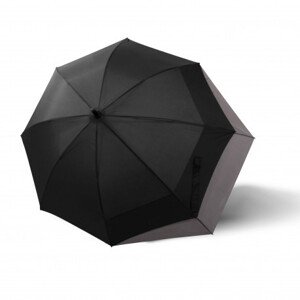 Doppler Fiber Long Automatic Move - dámský/pánský holový vystřelovací deštník, černá, plná barva